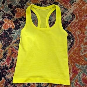 Lululemon Yellow Racerback Tank Top